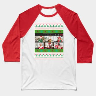 Santa Zoom Call Baseball T-Shirt